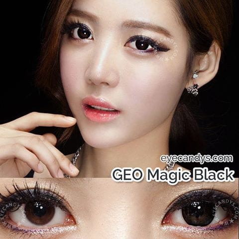 Softlens Geo Magic Black CK-105 CK-107 (Hitam Pekat) - Mini Effect