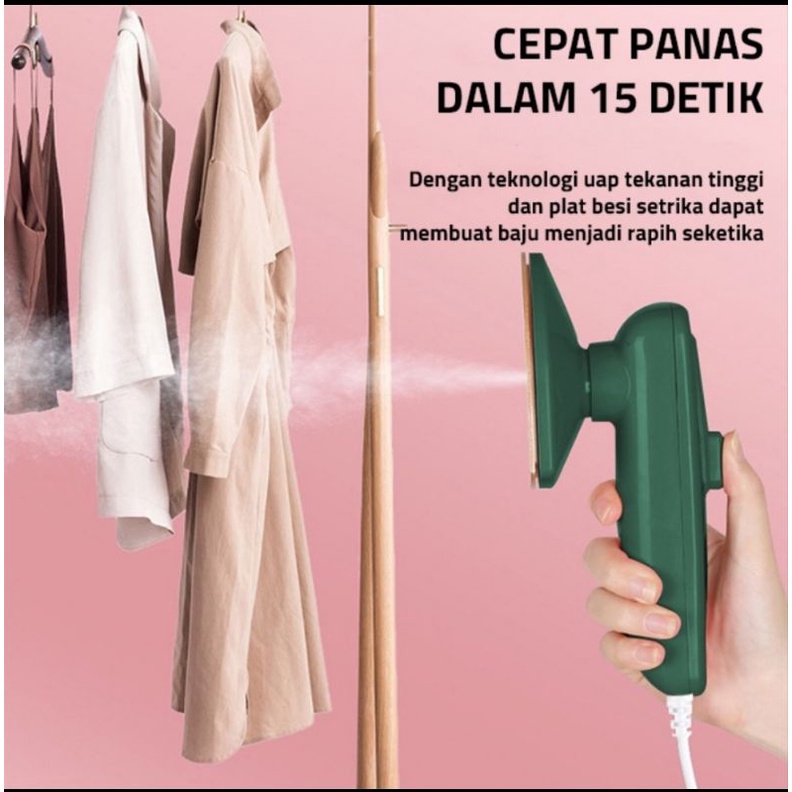 setrika uap mini portable spray semprot uap travel