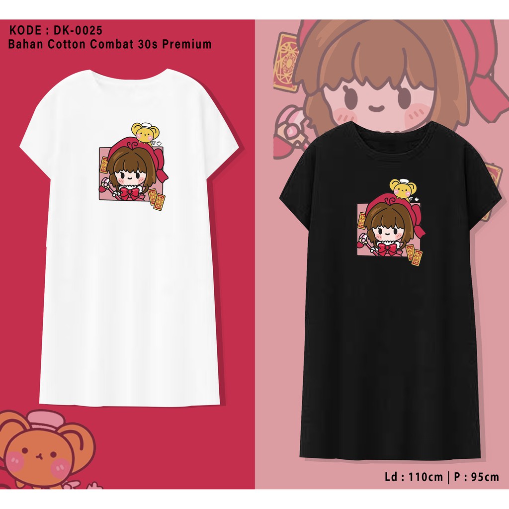 CARTOON GIRL SAKURA DRESS DESIGN DTG PRESS HEAD/ TERMURAH /TERUSAN SANTAI