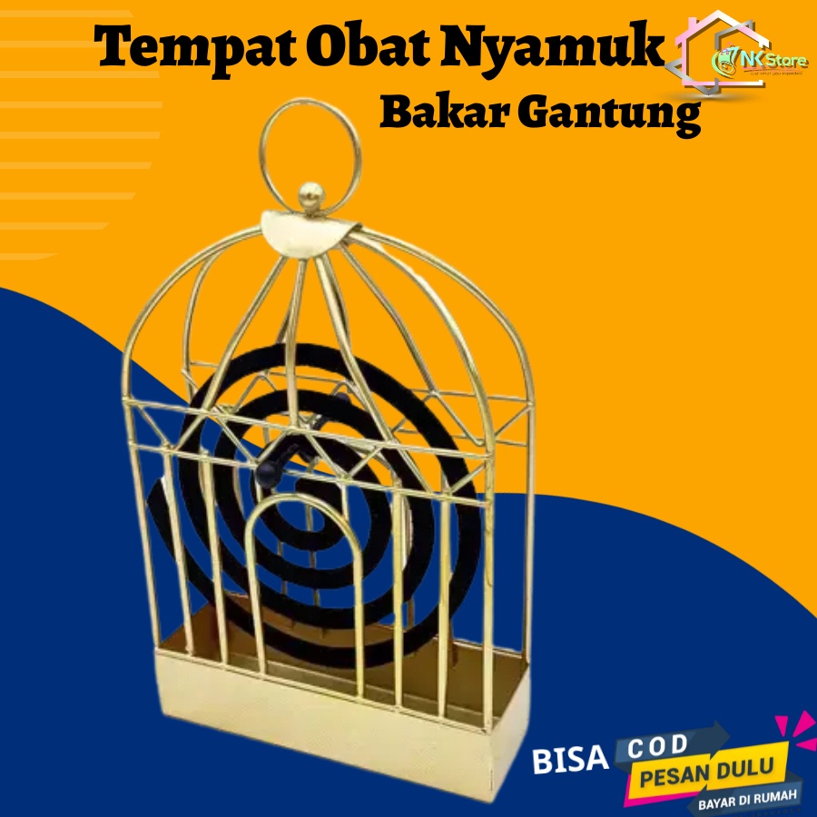 Tempat Wadah Tatakan Obat Nyamuk Bakar Gantung Murah Unik Nordic Birdcage Mosquito Repellent Rack / mosquito coil holder