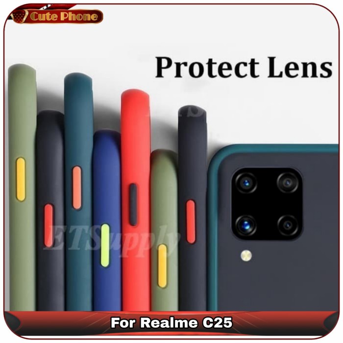 Casing Hard Soft Case Realme C25 Matte Translucent Softcase