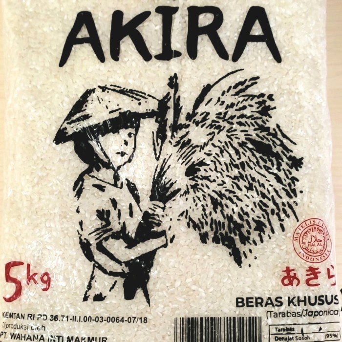 

978Eq10W Beras Akira 5 Kg Japonica Rice / Tarabas / Sushi Bento Rice WQ12