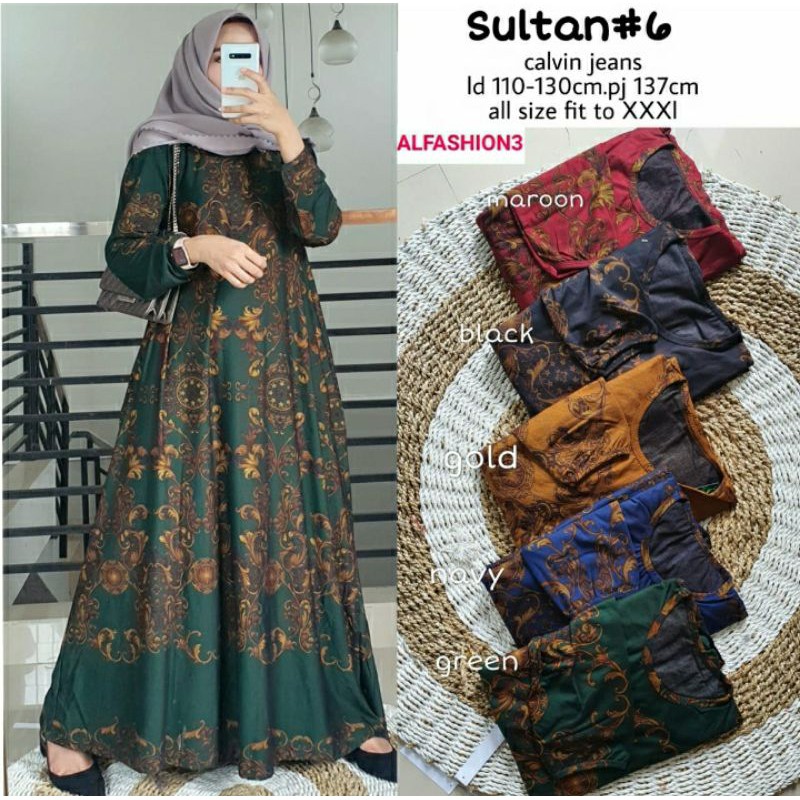 GAMIS SULTAN #6 MAXY JUMBO LD 130 FIT XXXXL CALVIN JEANS BY ALFASHION