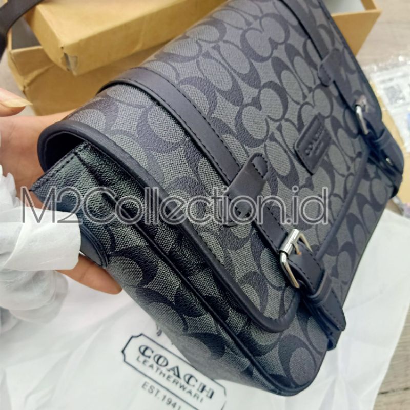 Tas Selempang Coach Pria Signature Messenger Bag Super Premium Quality