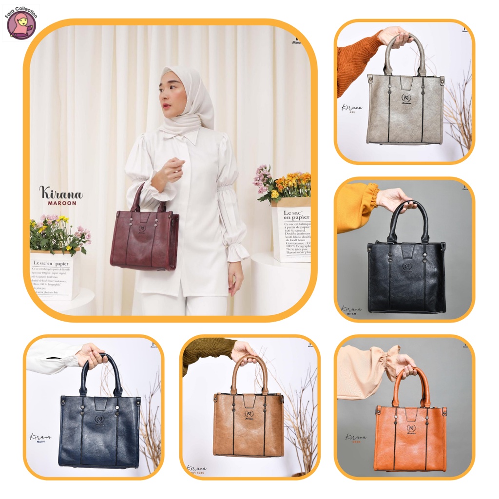 TERLARIS Tas Wanita KIRANA BAG ori Moonzaya Indonesia Elegan Anti Air Top Handle Bag