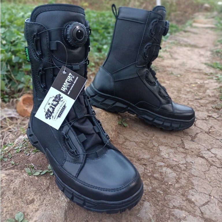 SEPATU PDL TALI PUTAR KULIT SAPI ASLI MERK MARCHAZ SEPATU PDL TNI POLRI SECURITY SATPAM DINAS LAPANG