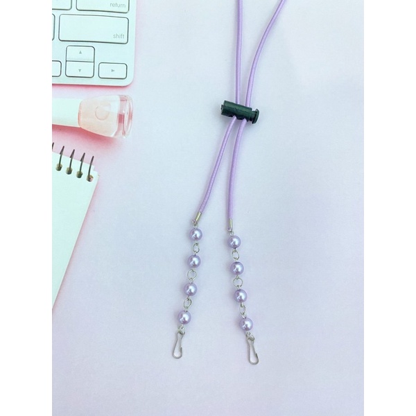 Konektor Masker Strap Mask 2in1 Mutiara Kristal-KSM 33