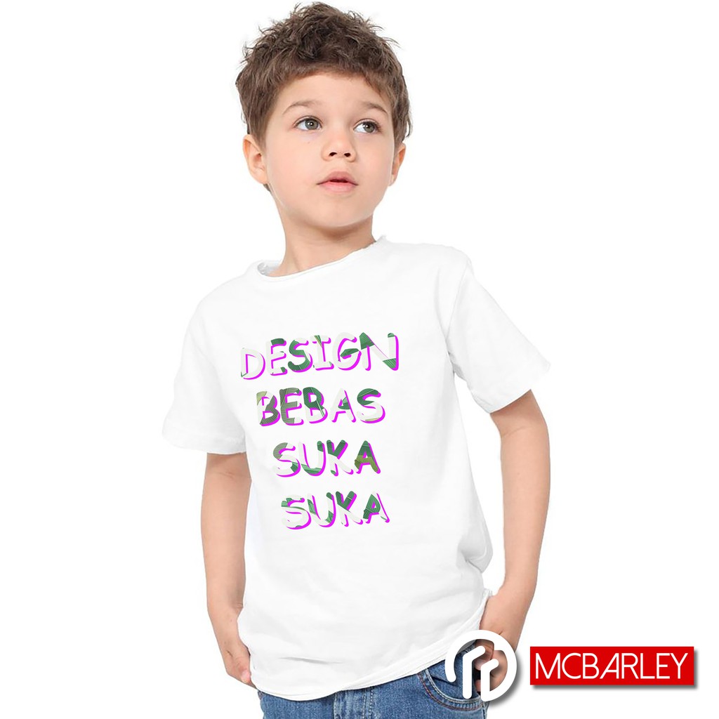 KAOS ANAK PREMIUM CUSTOM SABLON SATUAN DTF PRINT DESIGN SUKA-SUKA BISA FOTO / PHOTO