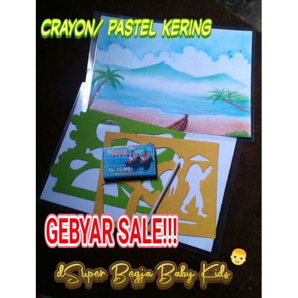 MURAH Crayon Pastel Kering Pola Gambar Kreasi Karya