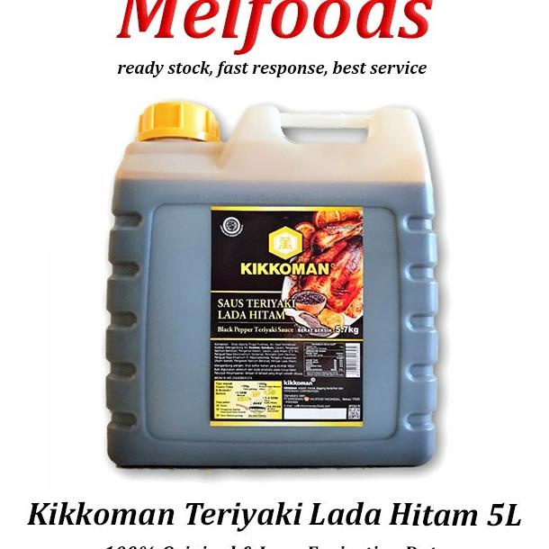 

Kikkoman Teriyaki Lada Hitam Halal 5L - Saus Teriyaki Blackpepper