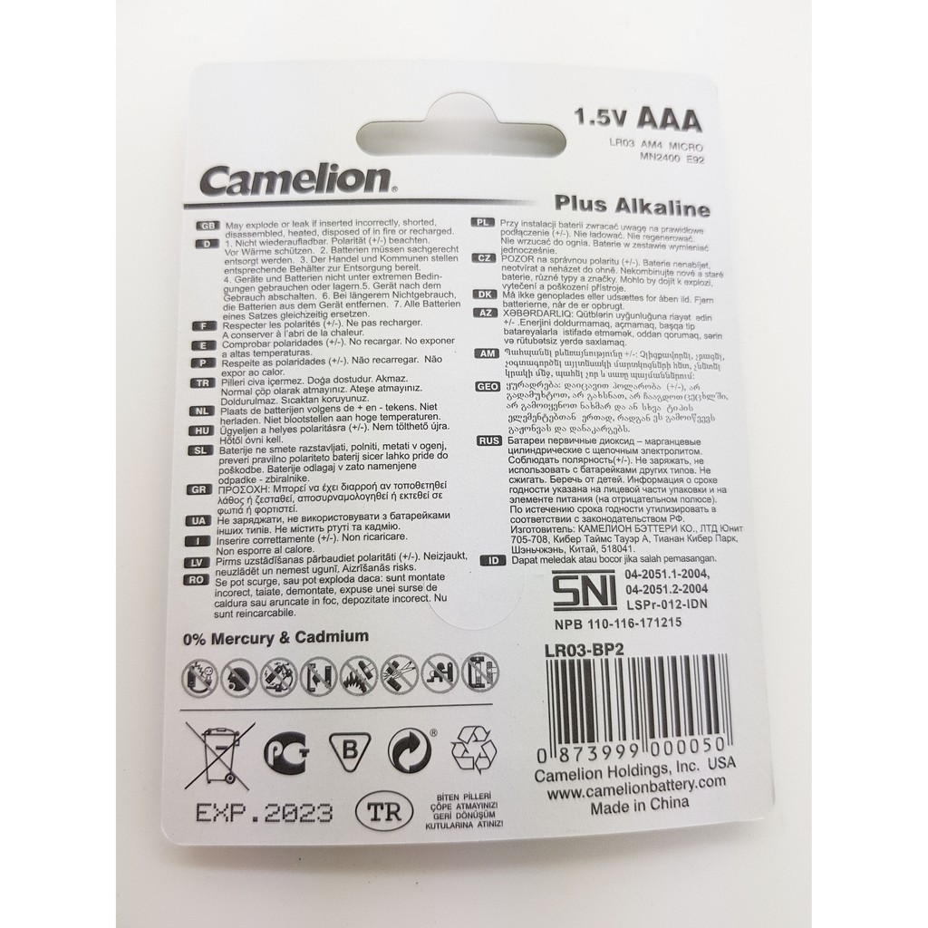 Baterai Alkaline Camelion A3 AAA isi 2 pcs 1.5V Battery Batre Batere