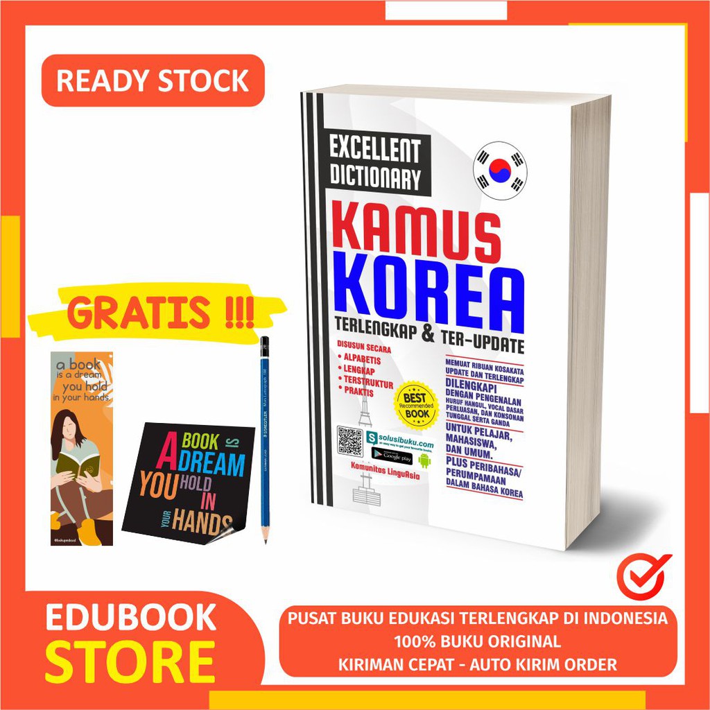 

KAMUS BAHASA KOREA EXCELLENT DICTIONARY - CEMERLANG PUBLISHING - BONUS PENSIL 2B, BOOKMARK