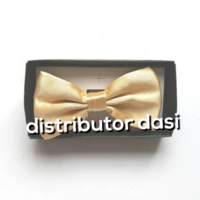 Dasi Kupu Kupu Cream Muda Polos Double Layer Grosir Distributor Dasi