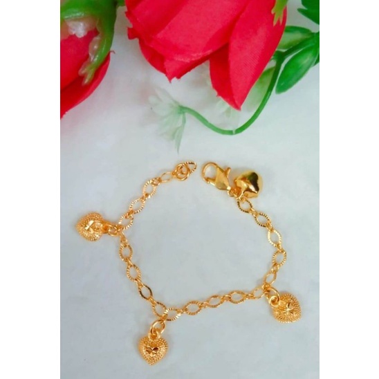 gelang anak/baby umur 1-5 tahun rosegold titanium original anti luntur dan karat