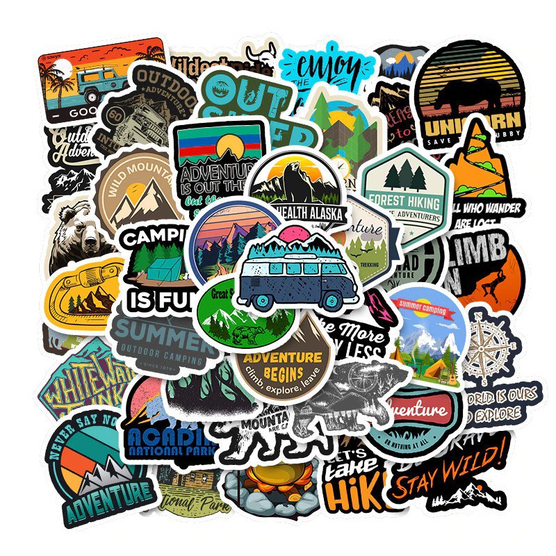 

Outdoor Travel Adventure Sticker Pack (50pcs)