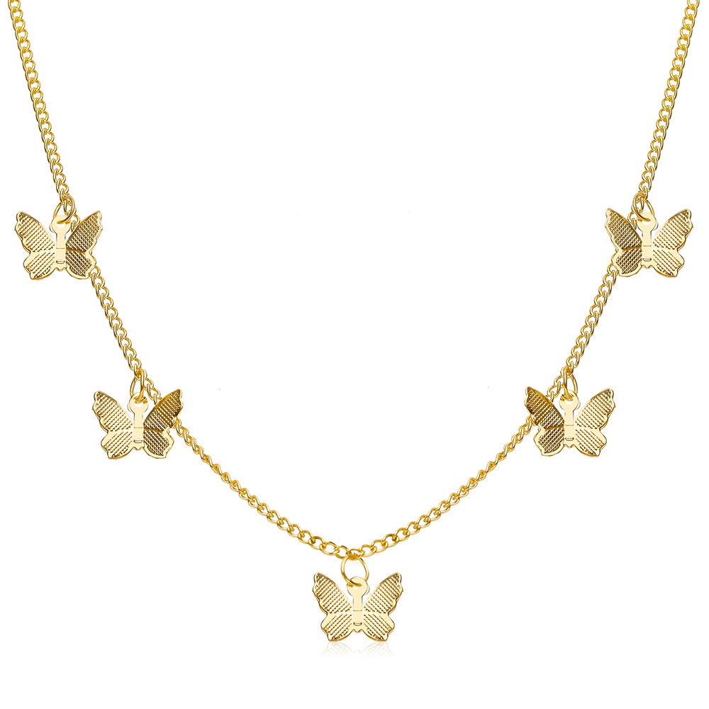 ✿AYN✿  Kalung Liontin Kupu FA115 Anti Karat Rantai Klavikula Logam Kalung kekinian fashion