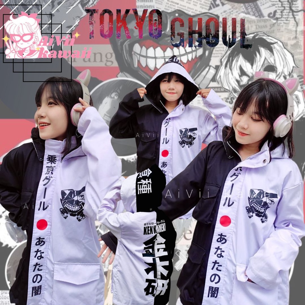 JAKET PARKA ANIME KANEKI TOKYO GHOUL