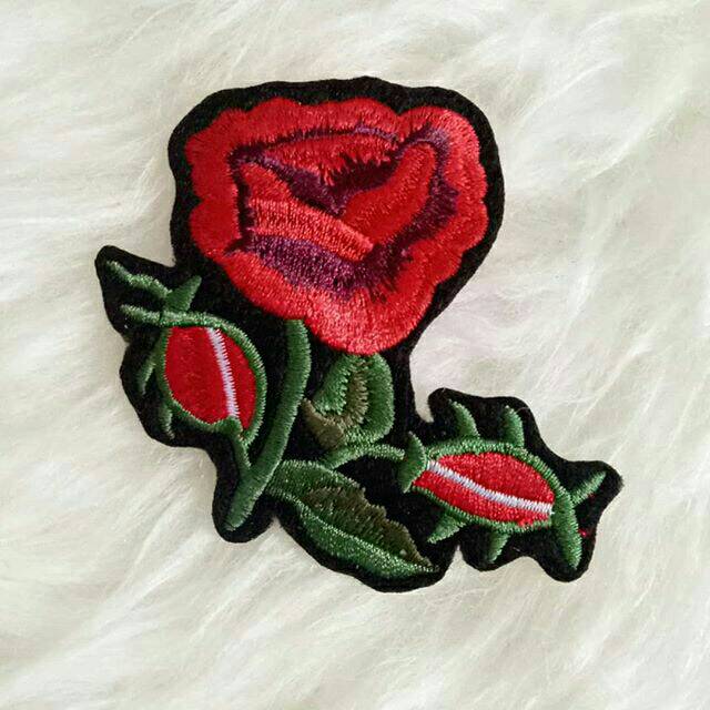 Patch bunga/patch brand/stiker bordir/patch bunga mawar