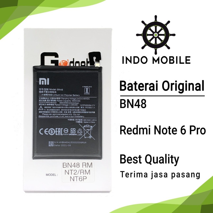 BATTERY BATERAI BN 48 BN48 REDMI NOTE 6 PRO ORIGINAL