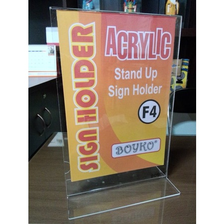 Stand Up Sign Holder Boyko Ukuran F4