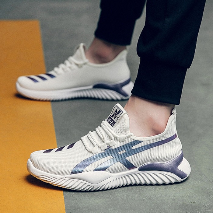 BJS2031 - BLACK/WHITE - Sepatu Sneakers Import Pria Modis SEPATU PRIA LAKI-LAKI SNEAKERS TALI FLAT FASHION IMPORT TERMURAH TERLARIS TERBARU BAGSTORE JAKARTA JSS2031