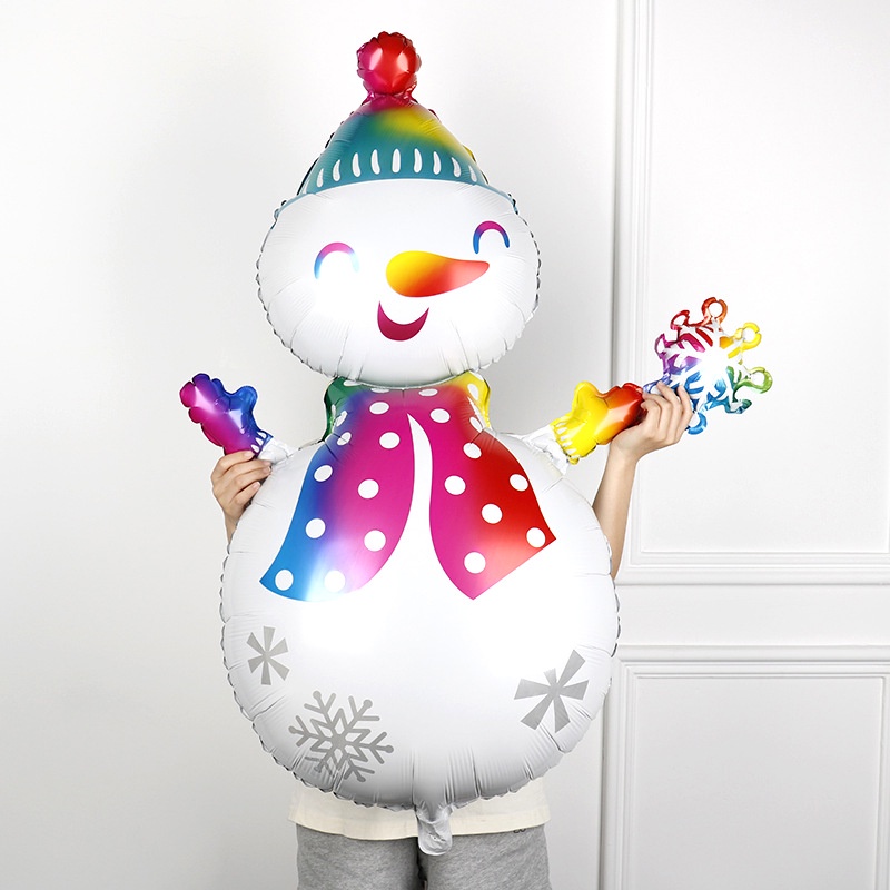 Balon Desain Santa Claus Elk Snowman Bahan Aluminum Film Untuk Dekorasi Rumah