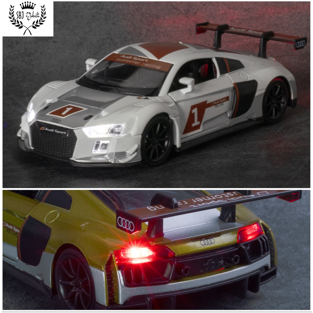 DIECAST Miniatur MOBIL AUDI R8 LMS Racing Skala 1:32 METAL SERIES