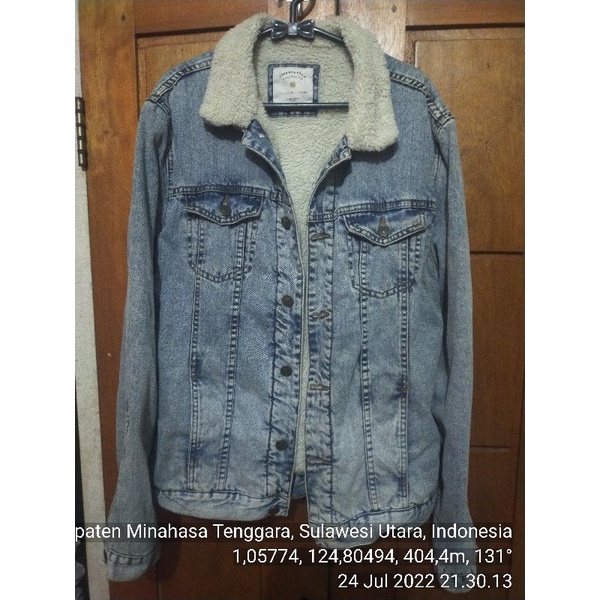 Zara sherpa denim jacket second