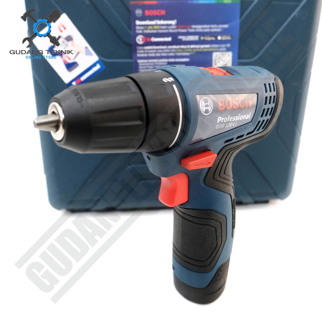 Mesin Bor Tangan CORDLESS 10mm BOSCH GSR120 12V / Mesin Bor Besi Kayu BATERAI GSR 120 - Cordless Drill Driver GSR120-2LI