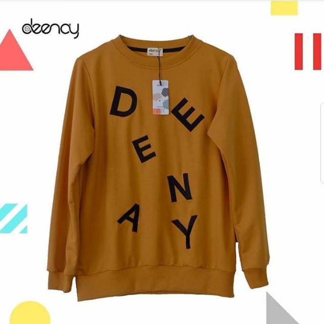 Deenay Typo mustard Sweatshirt