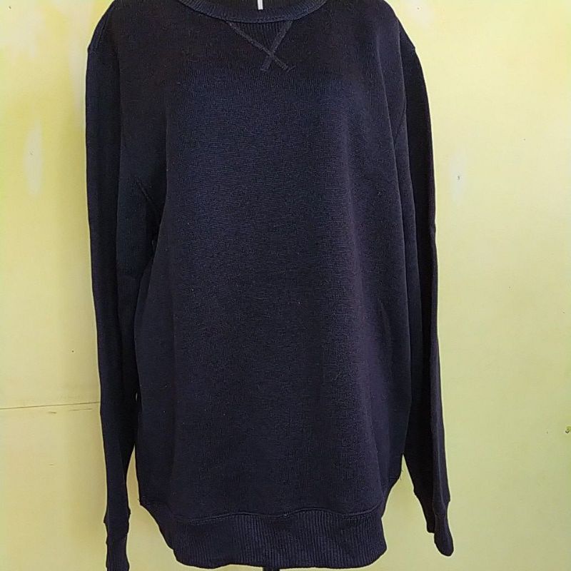 SWEATER CN Navy  GUILD UNIQLO Crewneck Gu-Gu navy sweater navy jumbo laki-laki XL