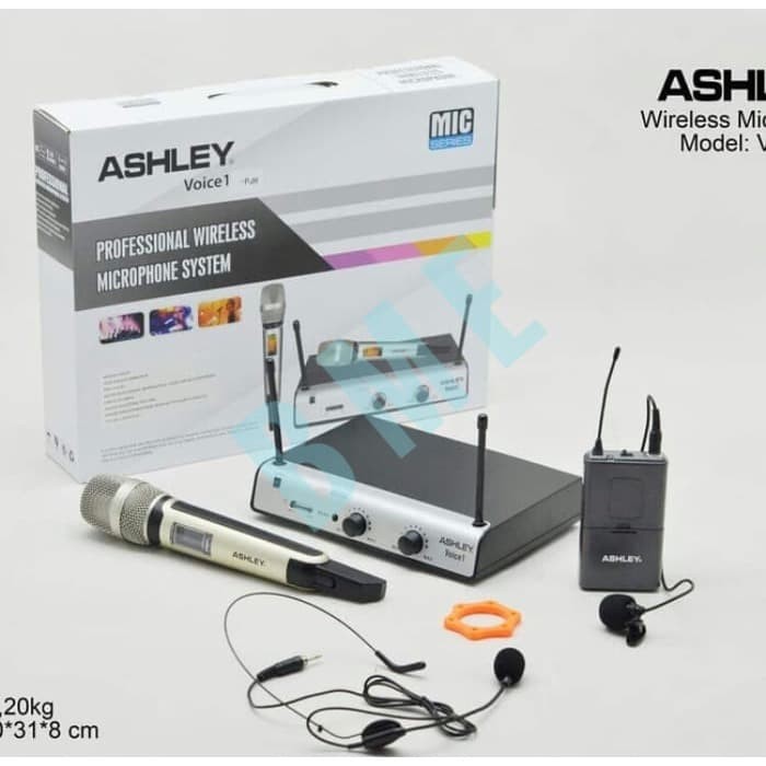 Mic Microphone Wireless Ashley Voice 1 Pegang Dan Jepit (PJH)