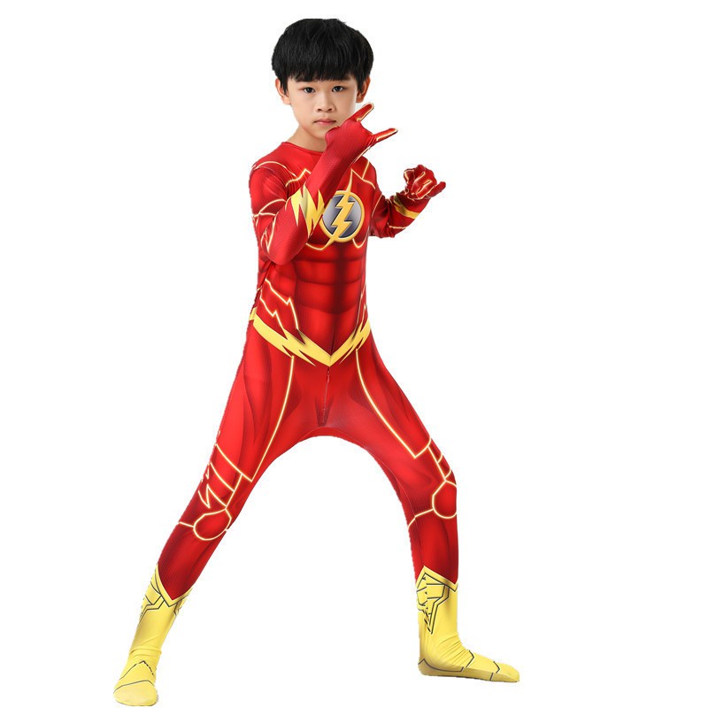 Avengers superhero pakaian anak anak anak laki-laki Zentai Flash cosplay anime kostum Celana ketat Peregangan