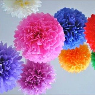 Kertas Bunga pom pom dekorasi pesta ulang tahun party Kertas Bunga pom pom dekorasi pesta ulang tahun party