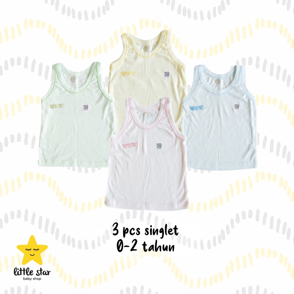 Ling Ling Atasan Kutungan Singlet Kaos | Anak Bayi Cewek Cowok Laki Perempuan