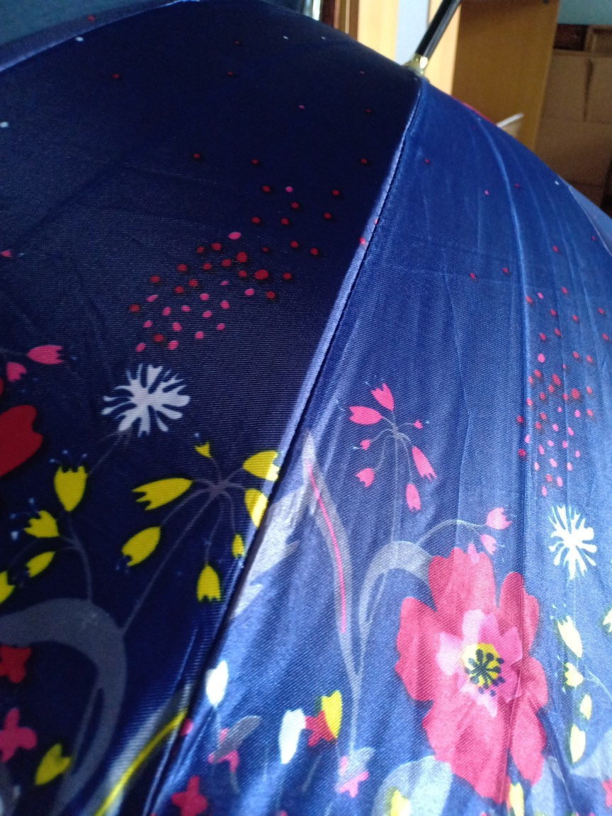 Payung Lipat 2 Satin Motif Bunga Cute (free Bubble Wrap)