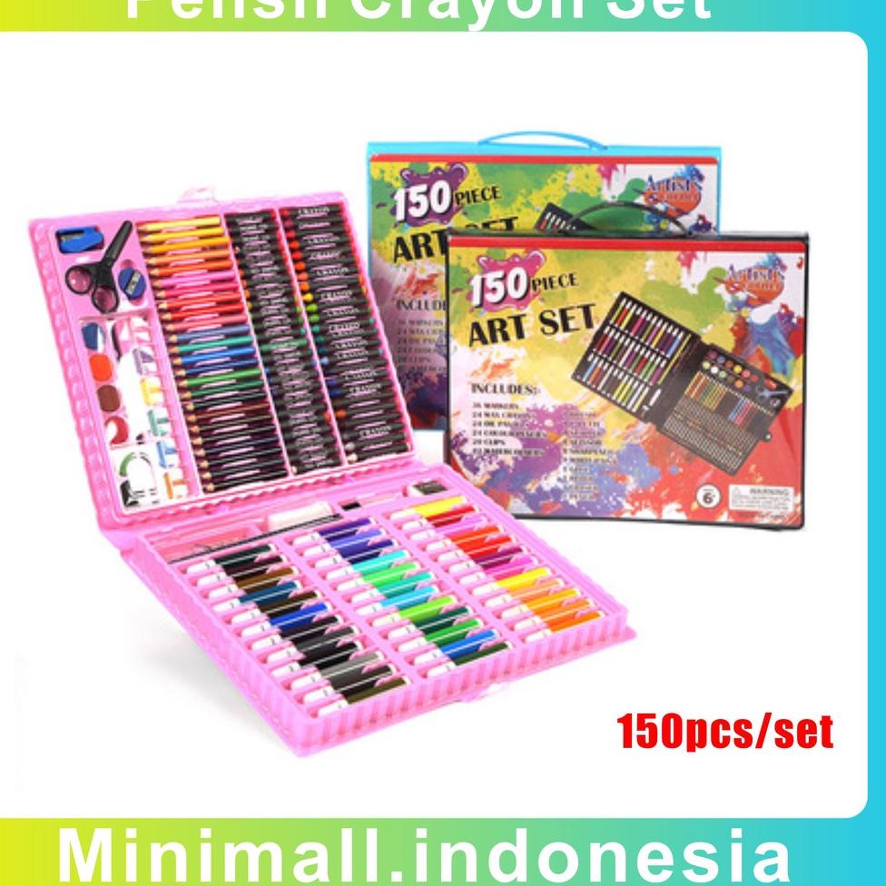 

[O-UKW ✔] ART SET 150 PENSIL WARNA / COLOURING SET 150 PCS / GULALI BOOKS PAKET MEWARNAI-siap dikirim