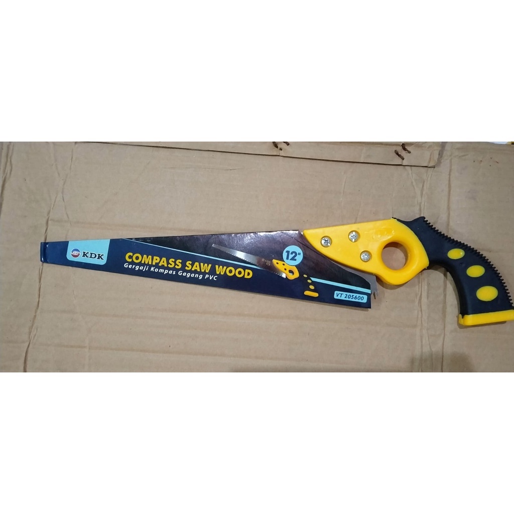 Kdk Gergaji Gagang Karet 12 Inch / Gergaji Kayu 12 Inch / Compass Saw 12 Inch