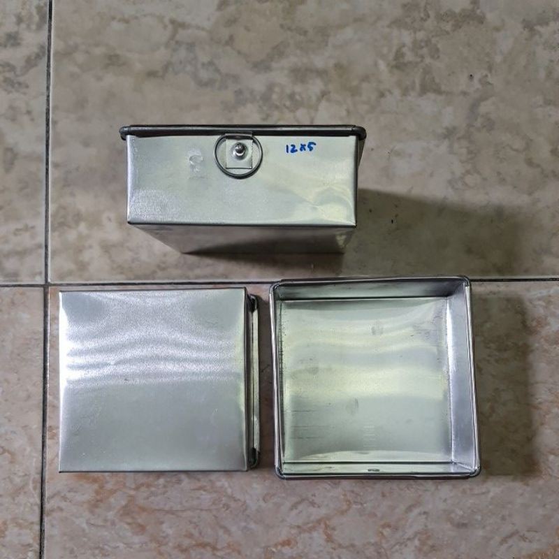 Loyang kotak mini 12x12x5 10x10x5 bahan aluminium 8 bagus tebal kue bolu brownies kecil lucu