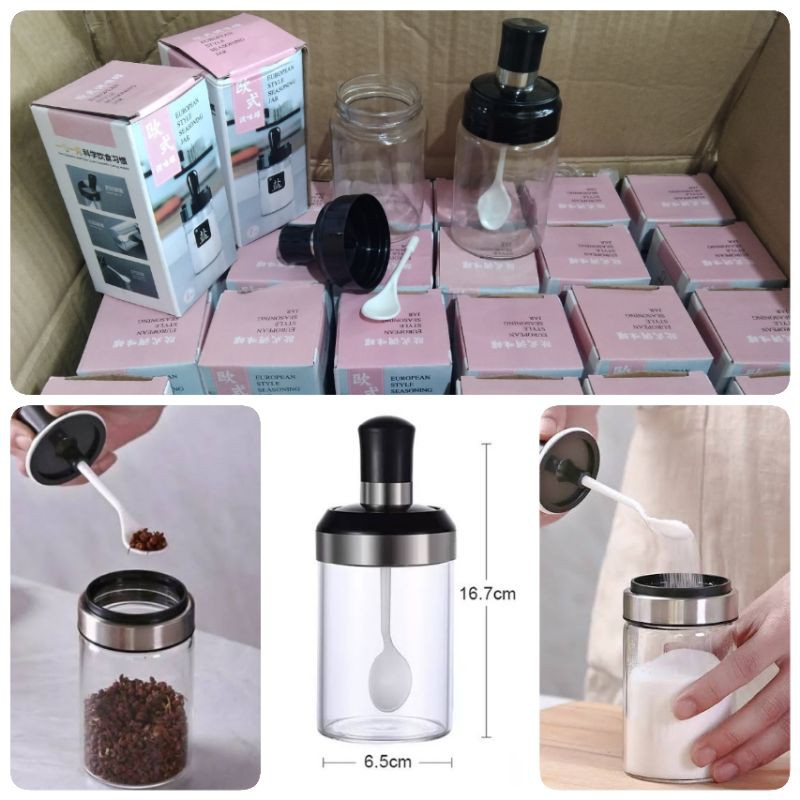 Toples Botol Kaca Tempat Bumbu Dapur Unik  Shopee Indonesia