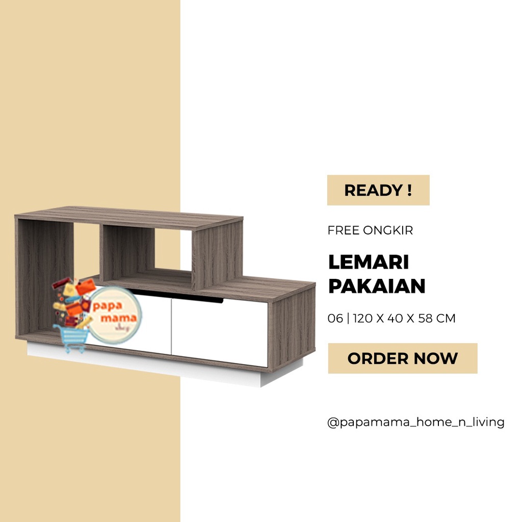 Rak TV Murah - Meja TV Minimalis - Medan - Rak serbaguna TU06 - Buffet TV Cantik