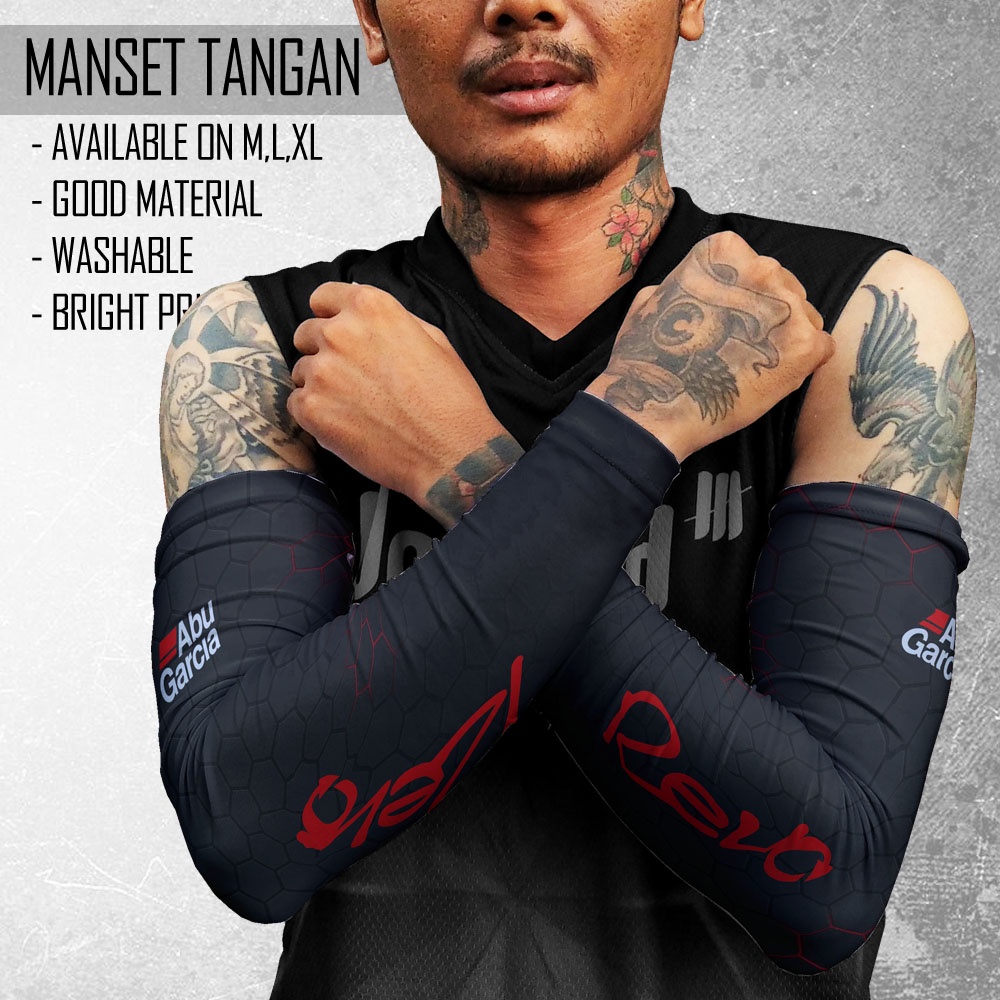 Manset Tangan Arm Sleeve Deker Lengan Pria Wanita Mancing Elastis 1 - Handsock Deker Voli