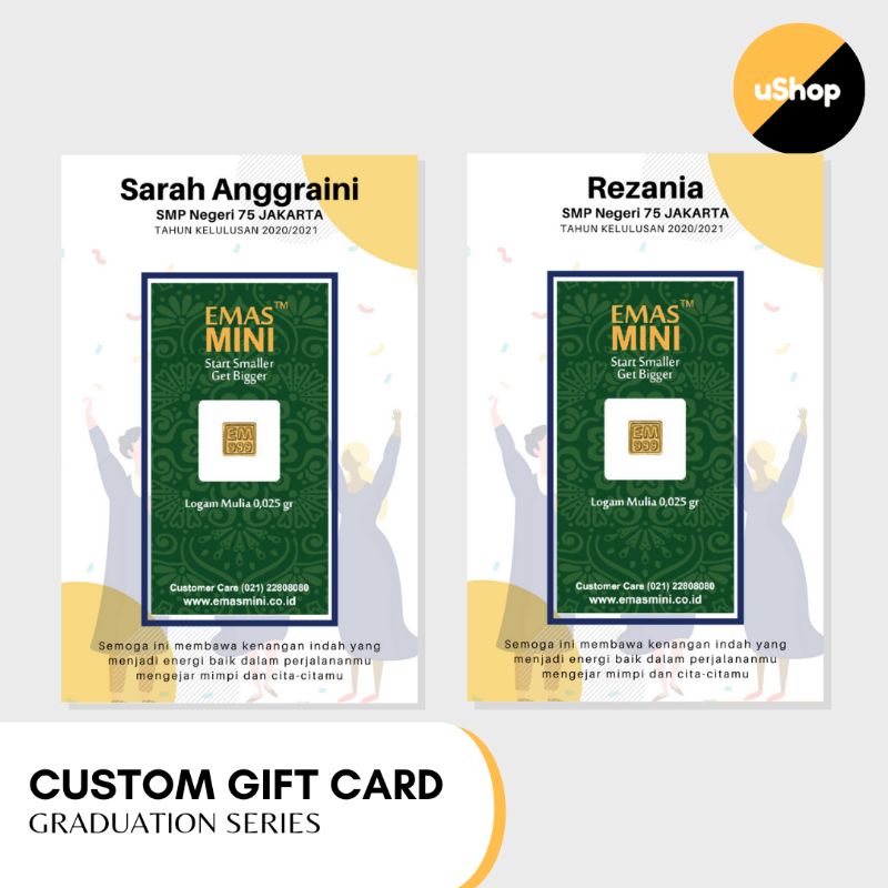 Souvenir Kelulusan Sekolah (Graduation Gift Card) | Souvenir Wisuda Sekolah SD/SMP/SMA