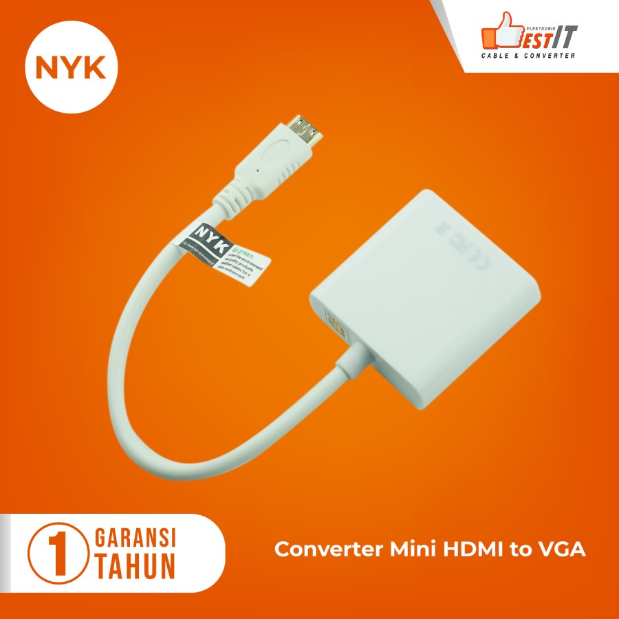 Kabel Mini HDMI to VGA NYK / Mini HDMI to Vga Converter NYK Original