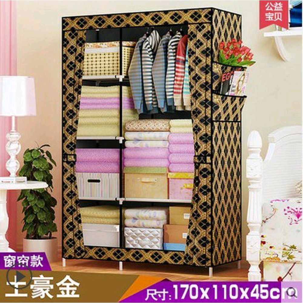 Rak Baju Lemari Baju   Lemari Pakaian Portable Wardrobe Portable Rak Baju Kain Multifungsi