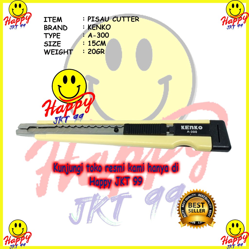 [ HAPPY JKT 99 ] PISAU CUTTER KECIL KENKO A-300 A300 A 300