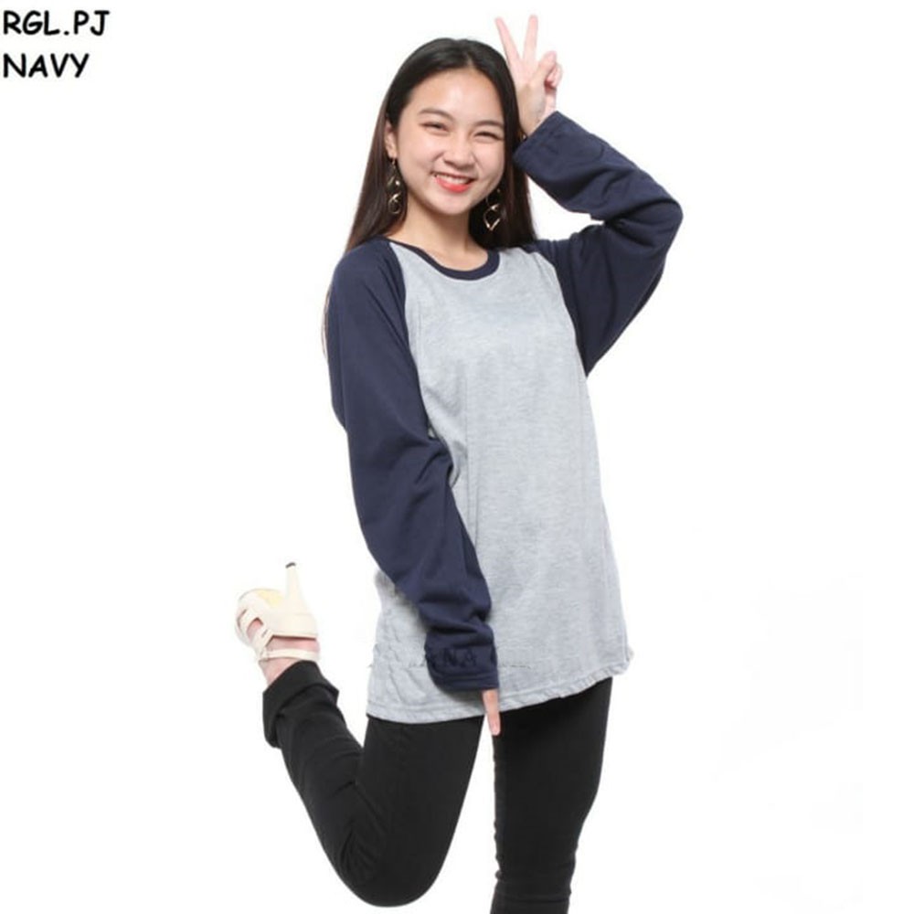 Myco Kaos Raglan Jumbo Lengan Panjang | Ukuran XL | Bisa beli satuan atau Grosiran