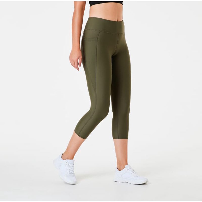 Celana Legging Capri High Waist Anko khaki