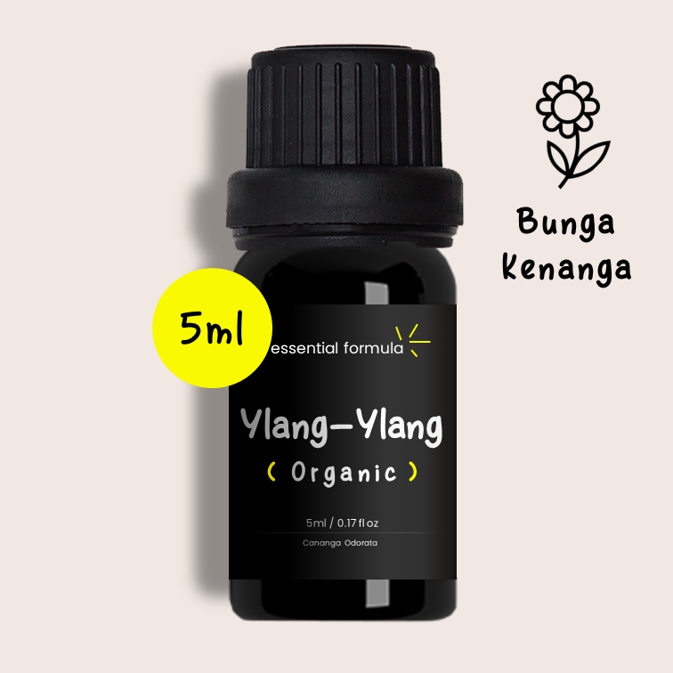 5ml Organic Ylang-Ylang Essential Oil Bunga Kenanga Murni 100%