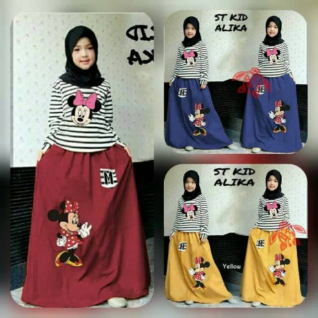 Baju muslim anak ed set kid alika salur